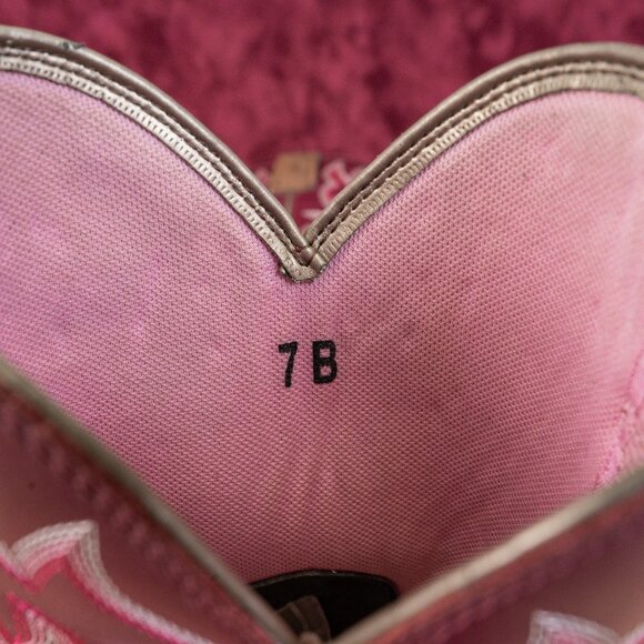 Ariat Women Delilah Brown Pink Leather Cowboy Western Boots sz 7 - Picture 8 of 9